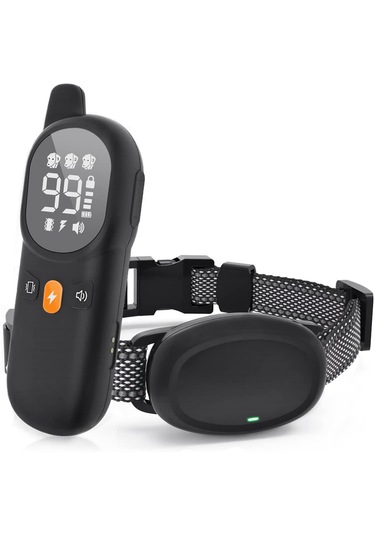 Uu0135 Köpek Kabuğu Tasması Şarj Edilebilir Elektrikli Eğitim Siyah