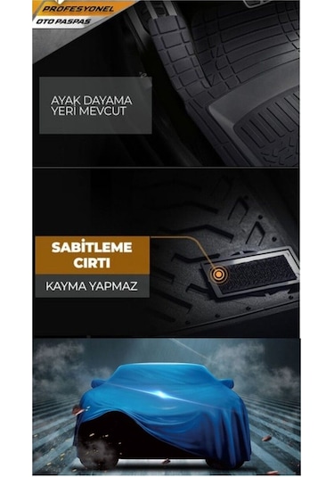 Fordotosan Mondeo 2007-2014 Araca Uyumlu Platinyum Siyah 4d Havuzlu Oto Paspas Takımı