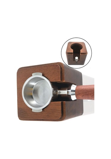 Homyl Kahve Sabotajı Tutucu Kapaklı Sıkıştırma İstasyonu Ahşap