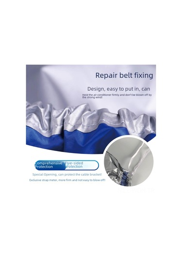 Neevoyu Dış Mekan Klima Kasa Koruyucu, 5 Yüzlü Tam Kapaklı, Güneş/yağmur/toz Engeli, Dayanıklı Poliester, 1.5p Büyük Boy 86x35x60 Cm