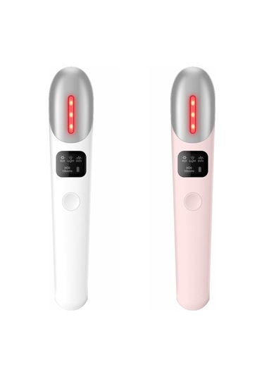 Beyaz Göz Yüz Elektrikli Sonic Titreşim Masaj Aleti Koyu Halkalar Şişlik Kırışıklık Kaldırma Anti-aging Led Güzellik Makinesi Beyaz