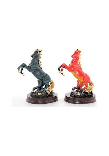 Polyester Şahlanmış At Figürü Biblo