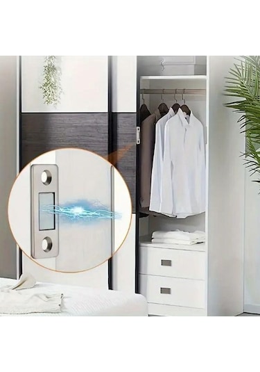 Marelli Slım Mıknatıslı Kapak Tutucu Kapı, Çekmece Tutucu, Çıt Çıt 5 Adet