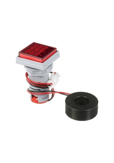 Besthome1 Mini Dijital Volt-ampermetre - 60-500v / 0-100a Ölçer, 3 Led Ekranlı Frekans Ve Akım Göstergesi