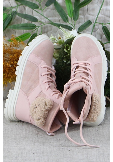 Fort Cool Luno Rahat Sıcak Astar Kaymaz Taban Kız Çocuk Bot Pudra