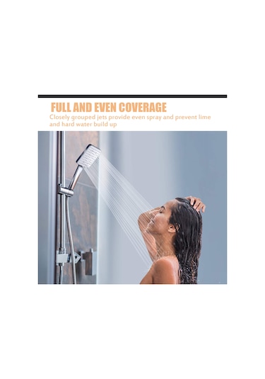 Geeroyoo 1.5 Metre Hortumlu 6 Fonksiyonlu El Tipi Duş Sistemi - Şişirme, Masaj Ve Buhar Modları İle Chrome Kaplama Gümüş