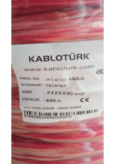 2x2x0,80 Mm Jh St H Tam Bakır Yangın İhbar Kablosu 440 Metre