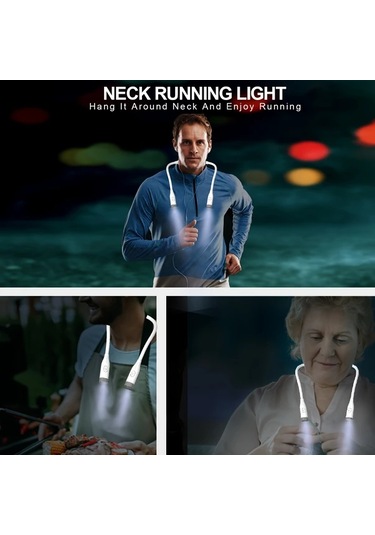 Boatshop1 1 Adet Siyah Led Boyun Okuma Lambası Usb Şarj Edilebilir 3 Renk Ayarlanabilir Parlaklık Bükülebilir Kol Rahat Ve Hafif Siyah