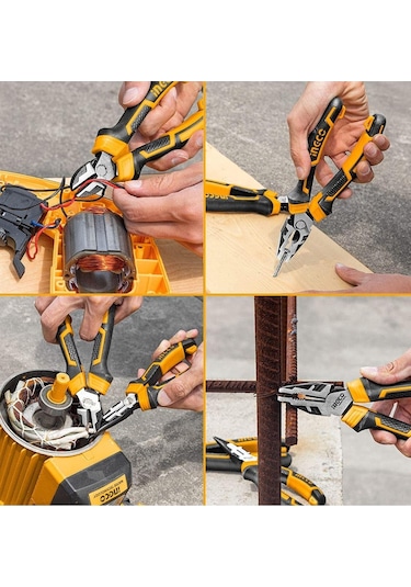 Ingco 3'lü Set Pense, Yan Keski, Kargaburun Pense