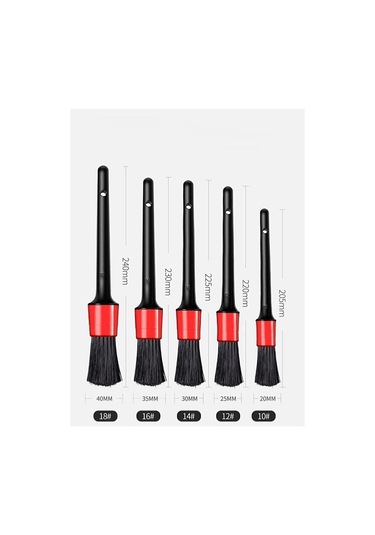 İsgstore Oto Torpido Havalandırma Detaylı Temizlik Araba Temizlik Detay Fırçası 5 + 1 Set 6 Lı Set