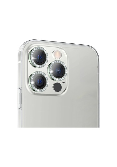 Buff Iphone Uyumlu 14 Pro / 14 Pro Max Uyumlu Diamond Lens Koruyucu Koyu Yeşil
