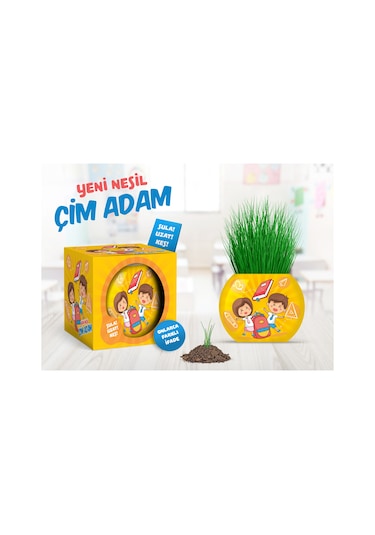Okul Konsepti Çim Adam Kutulu