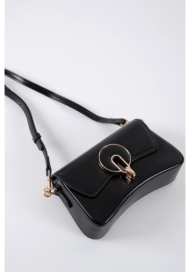 Ççs 17566 Kadın Omuz Askılı El Çantası-siyah Siyah