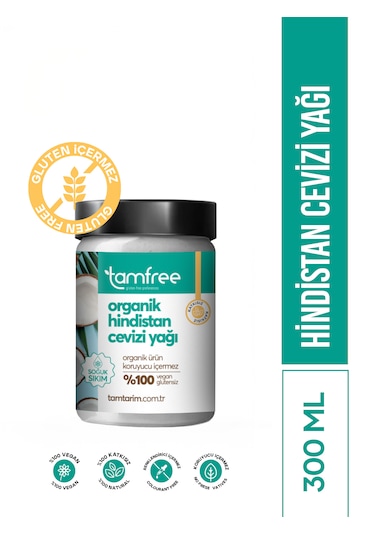 Tam Free Organik Hindistan Cevizi Yağı 300 ML