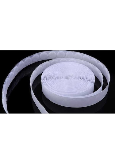 Pazly 500 Adet 20mm Beyaz Noktalar Kendinden Yapışkanlı Paralar Kanca Ve Döngü