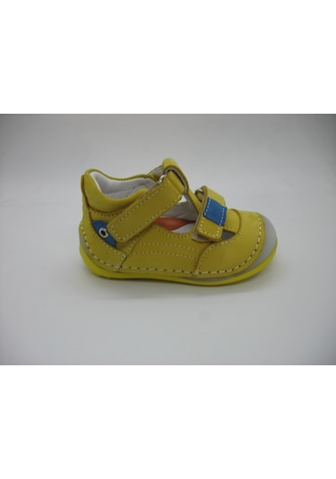 Angelokids Perlina 01102 Doğal Deri Ortopedik Ilk Adım Ayakkabısı 18-21 (422288424) Sarı