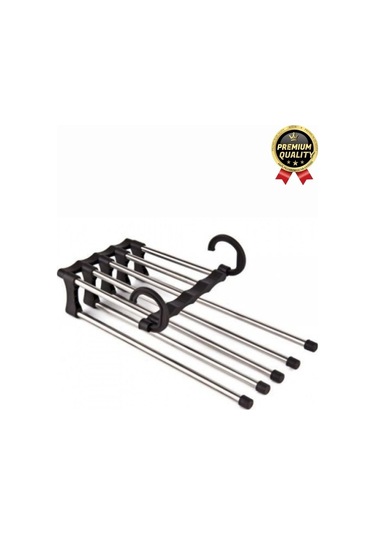 Çok Fonksiyonlu Organizer Katlanabilir Kumaş Kot Eşarp Hareketli Dolap İçi Pantolon Askılığı 5 In 1 Çok Renkli