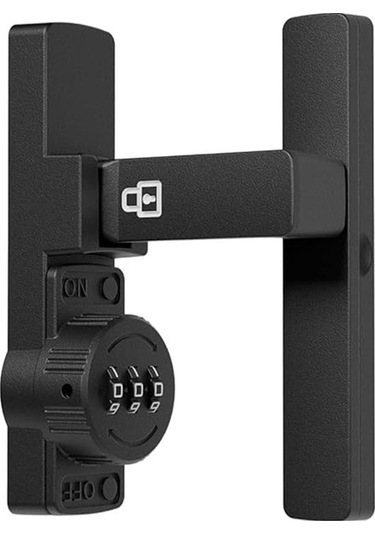 Pazly Anahtarsız Çinko Alaşım Dolabı Kilidi - Black, Right Angle, Kolay Kurulum, Güvenli Depolama Odası Kapıları İçin Black, Right Angle