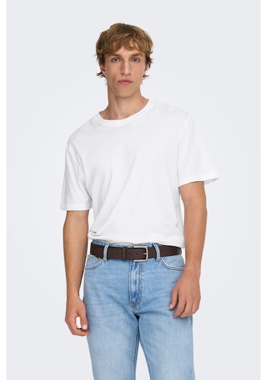 Only & Sons Erkek T Shirt 22025208 Beyaz