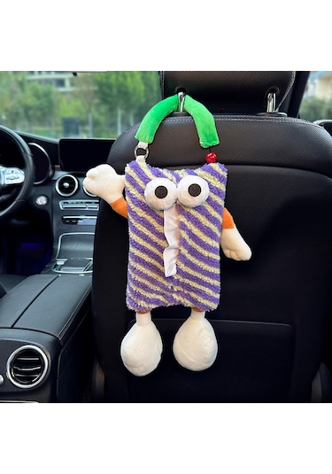 Suntek Magideal Peluş Karikatür Araba Doku Tutucu Yaratıcı Menekşe