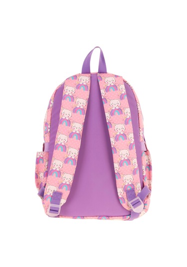 Elatae Su Geçirmez Kumaş Kız Çocuk Çok Gözlü Ortopedik Sırt Okul Çantası L5241 Pembe