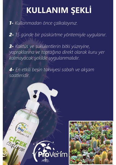Proverim Kaktüs Ve Sukulent İçin Çiçek Coşturan 300 ML