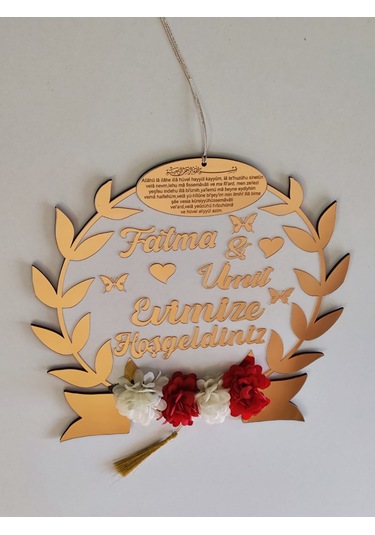 Dış Kapı Süsü Aynalı Pleksi Çok Şık Kaliteli 1 Sınıf Çiçekli