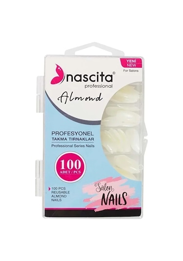 Nascita 100'lü Kutulu Almond Takma Tırnak - 166