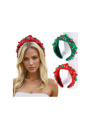 Noel Taçlı Kafa Bandı, Noel Süsleri, Kadınlar İçin Noel Saç Bantları Çok  Renkli