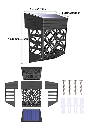 Greentech Güneş Enerjili Duvar ve Çit LED Aydınlatma 4 Adet / GT-SL22