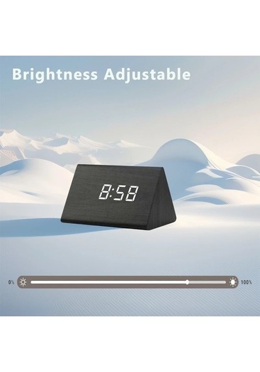 Trendooze Tarih Sıcaklık Saat Saat Masa Göstergesi Fx Dijital Alarmlı Ahşap Jy