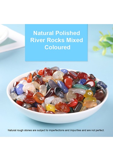 Aubyhe Doğal Ayarakta Toprakta Renkli Agate Taşları - Pürüzsüz Yuvarlatılmış, Akvaryum Dekorasyonu Ve Dıy Projeleri İçin 9-13mm 500g