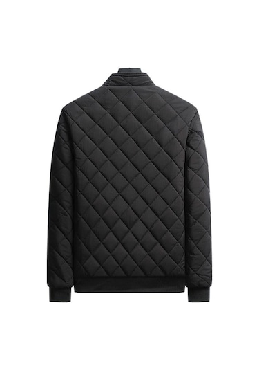 Dik Yakalı, Polar Astarlı, Kalın, Hafif Ve Sıcak Erkek Ceketi Gri