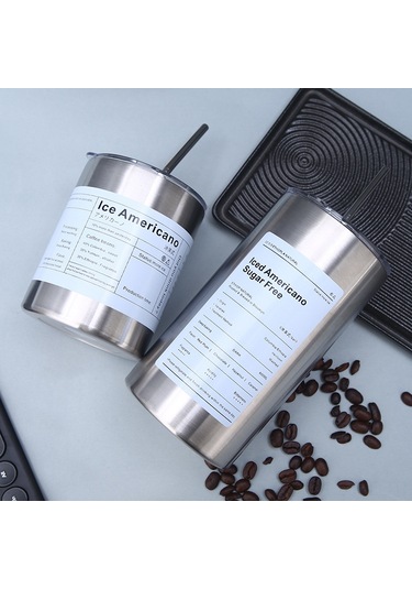 Mufunye 600ml Gri 304 Paslanmaz Çelik Termos Bardak, İki Yollu İçim, Sürekli Soğuk/sıcak Tutar, Taşınabilir, Outdoor Kafe Ve Spor İçin