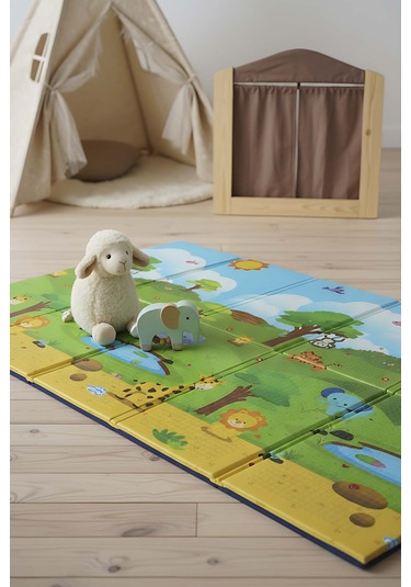 Hayvanat Bahçesi Katlanabilir Çocuk Oyun Matı 200 x 130 CM