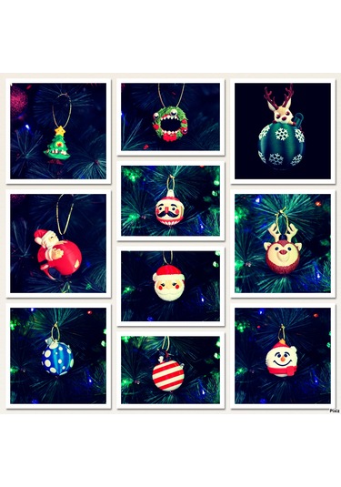 Premium Yılbaşı Ağaç Süsü Paketi 10 Çeşit