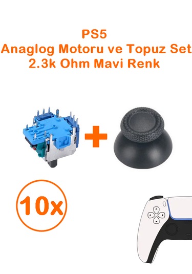 10 Adet Ps5 Analog Motoru Ve Başlık Topuz Set