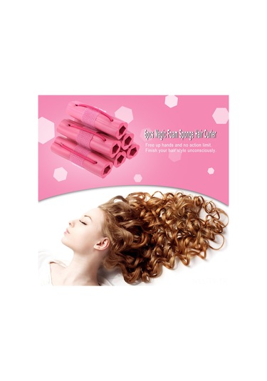 Teltree 6 Adet Yumuşak Saç Kıvırma Rulosu - Uyurken Kullanılabilir, Zararsız Dıy Saç Şekillendirme Aracı
