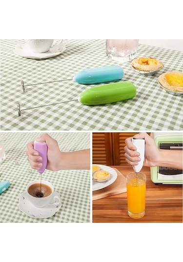 Elmpaly Siyah Paslanmaz Çırpıcı Taşınabilir Şarjlı 3ü1 Arada Mini Çırpıcı Süt Köpürtücü Diğer