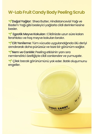 W-Lab Cosmetics Fruit Candy Body Peeling Scrub 250 Ml