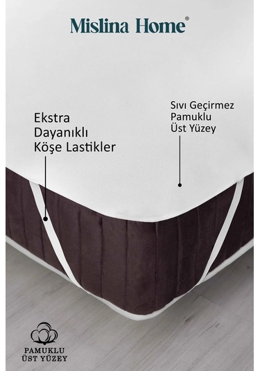 Terry Cotton Pamuklu Sıvı Geçirmez Köşe Lastikli Ped Tek - Çift Kişilik Çocuk Yatak Koruyucu Alezi Beyaz