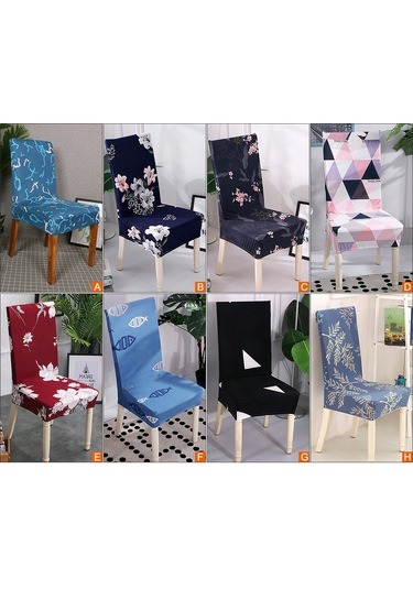 Mufunye Poliester Ve Süt İpek Fırçalı Sandalye Kılıfı - Renkli Desenler - 8 Farklı Tip Seçeneği - 38-45cm Genişlik, 45-55cm Arka Yükseklik Çok Renkli