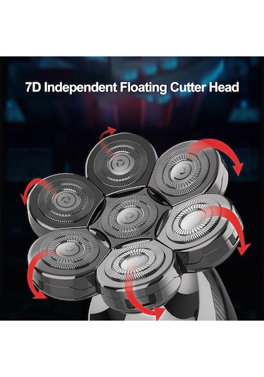 Gajeena "5'li Fonksiyonlu Erkek Tıraş Makinesi - Sakal, Saç, Burun Kılı, Masaj Ve Temizlik İçin Usb Şarjlı"