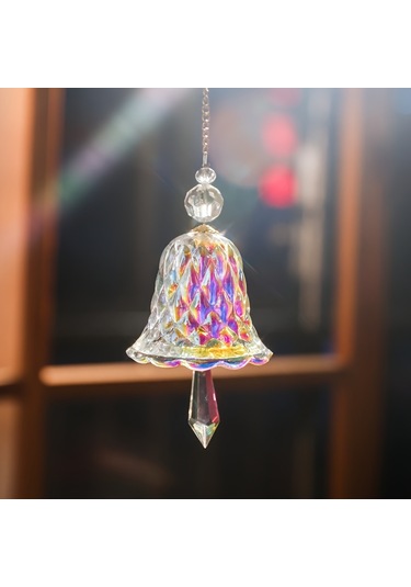 Gökkuşağı Cam Rüzgar Chime Sun Catcher Noel Dekorasyonları Şeffaf
