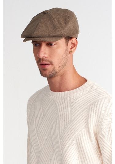 Erkek Kışlık Yün İngiliz Kasket Şapka Baker Boy Cap
