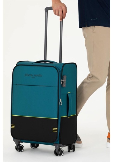 Pierre Cardin Ultra Light Hafif Lüx Kumaş Orta Boy Valiz Petrol 04pc8200 Petrol