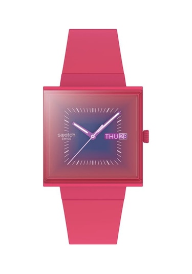 So34r700 Swatch Squarely Berry Unisex Kol Saati Çok Renkli