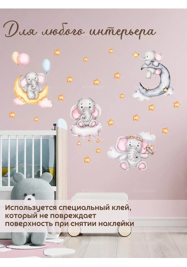 Artenuevo "fil Devleri" İç Dekoratif Çıkartma Seti 152778264 Mavi