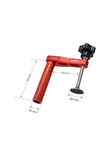 Rox Wood Alüminyum Ahşap Tezgah Kelepçesi 20mm