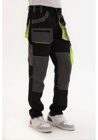 Uniprom İş Pantolonu Lizbon Model Çok Cepli Harman Kumaş